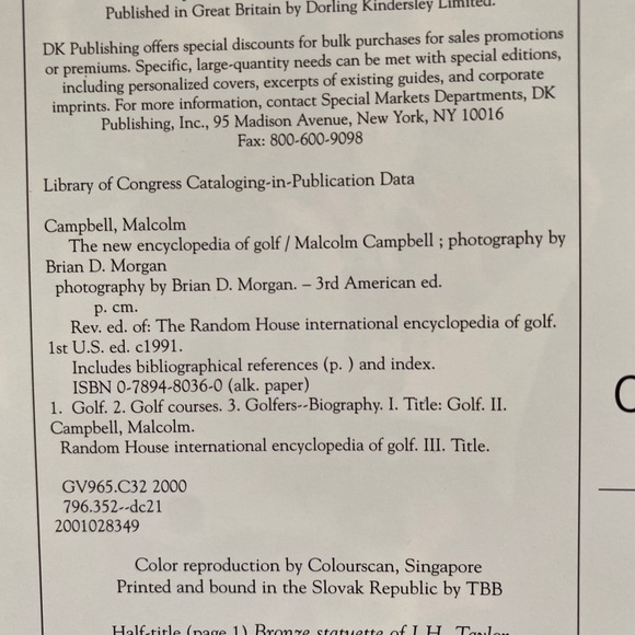 💚Great gift ⛳️retro 2001 Encyclopedia of Golf - Picture 4 of 17